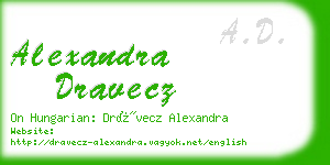 alexandra dravecz business card